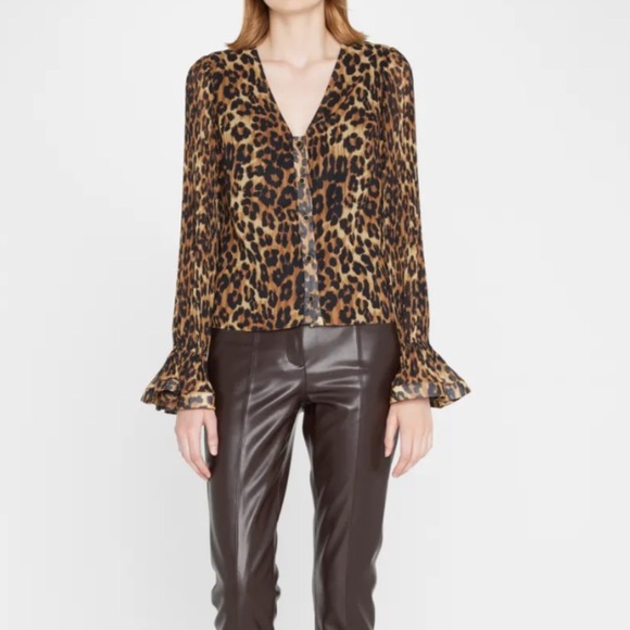 Milly Greer Leopard Blouse NWOT - Picture 1 of 8